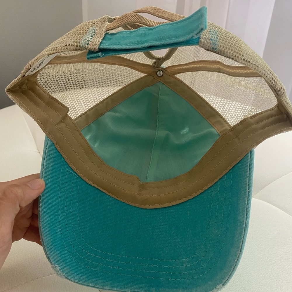 Wicked Happy Aqua Beachy Hat - Picture 5 of 9